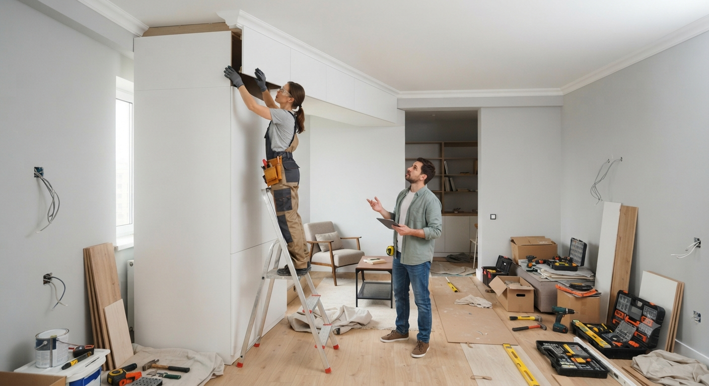 Các phương diện liên quan khi áp dụng tủ kịch trần cho căn hộ nhỏ